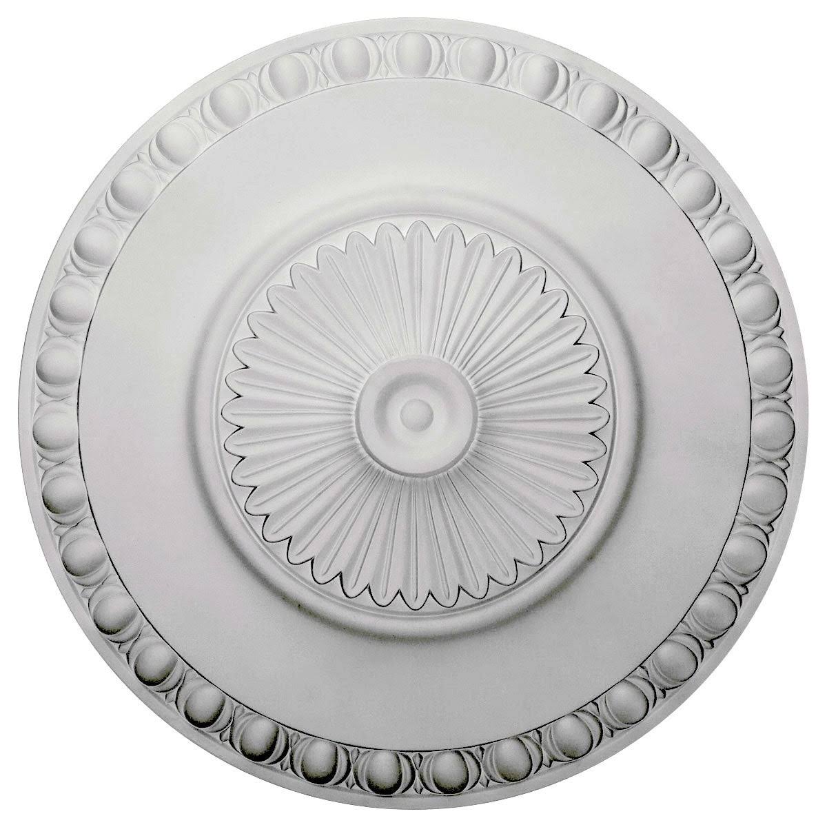 23 1/2x22OD x 3 1/4x22P Hand-Painted Ceiling Medallion G37236