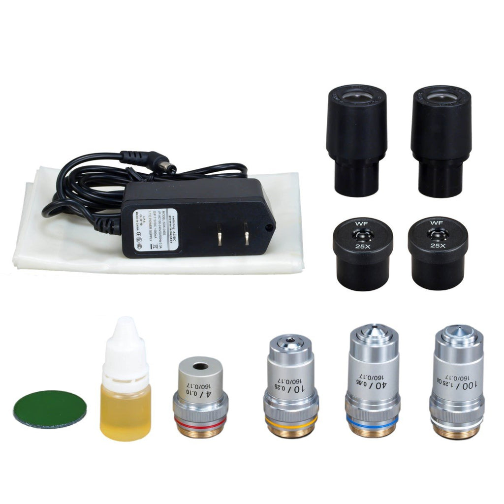 40X-2500X Binocular Compound LED Microscope Q8779