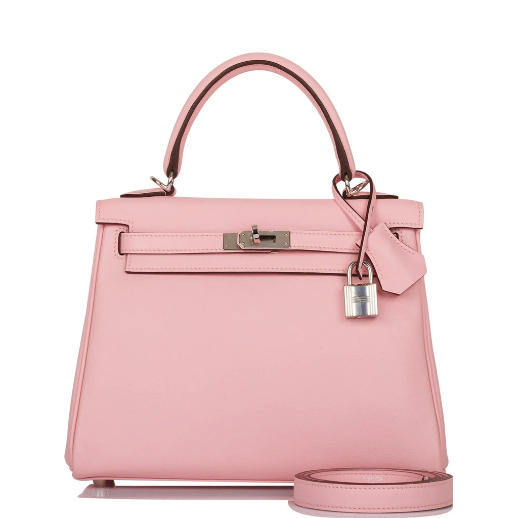 Rose Sakura Swift Palladium Hardware Handbag M234001