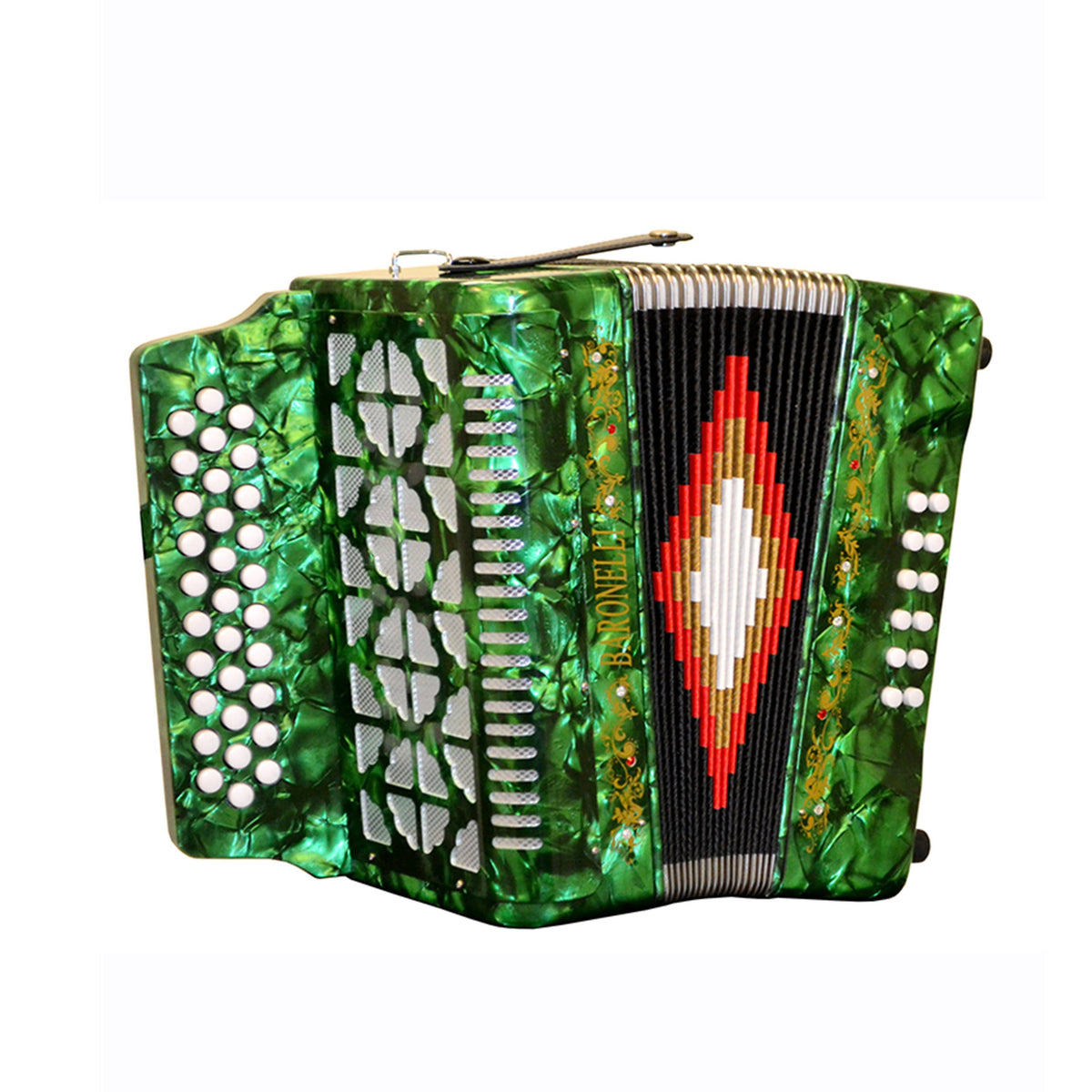 Full Size 31 Button 12 Bass Accordion with Straps and Case A8378