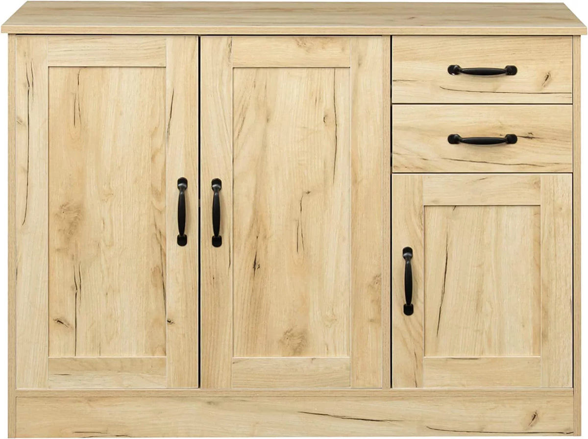 Wood Buffet Sideboard Storage Cabinet with Adjustable Shelf Z438598