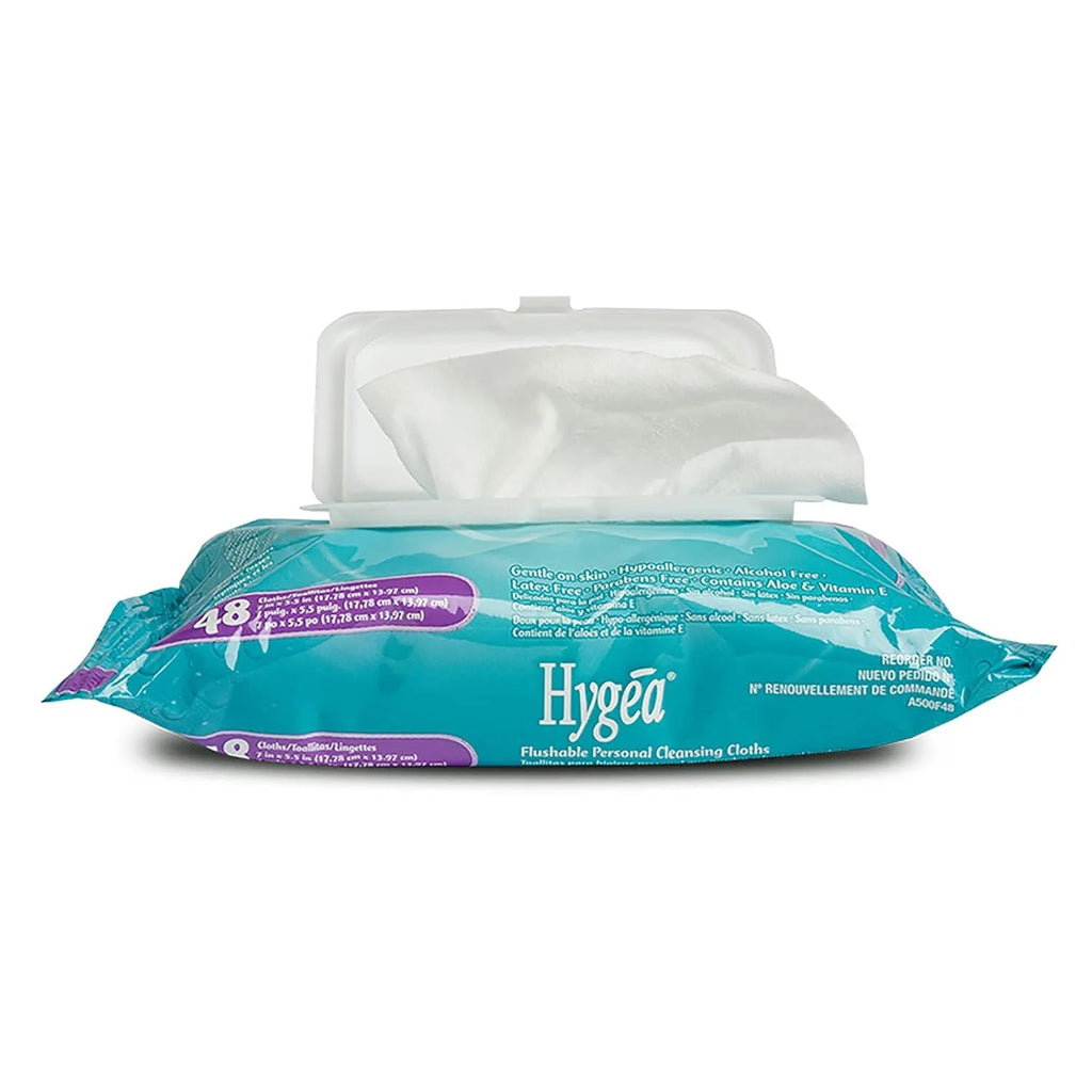 Hypoallergenic Moisturizing Personal Cleansing Cloths with Aloe & Vitamin E, 48 Wipes, Pack of 6 W718407