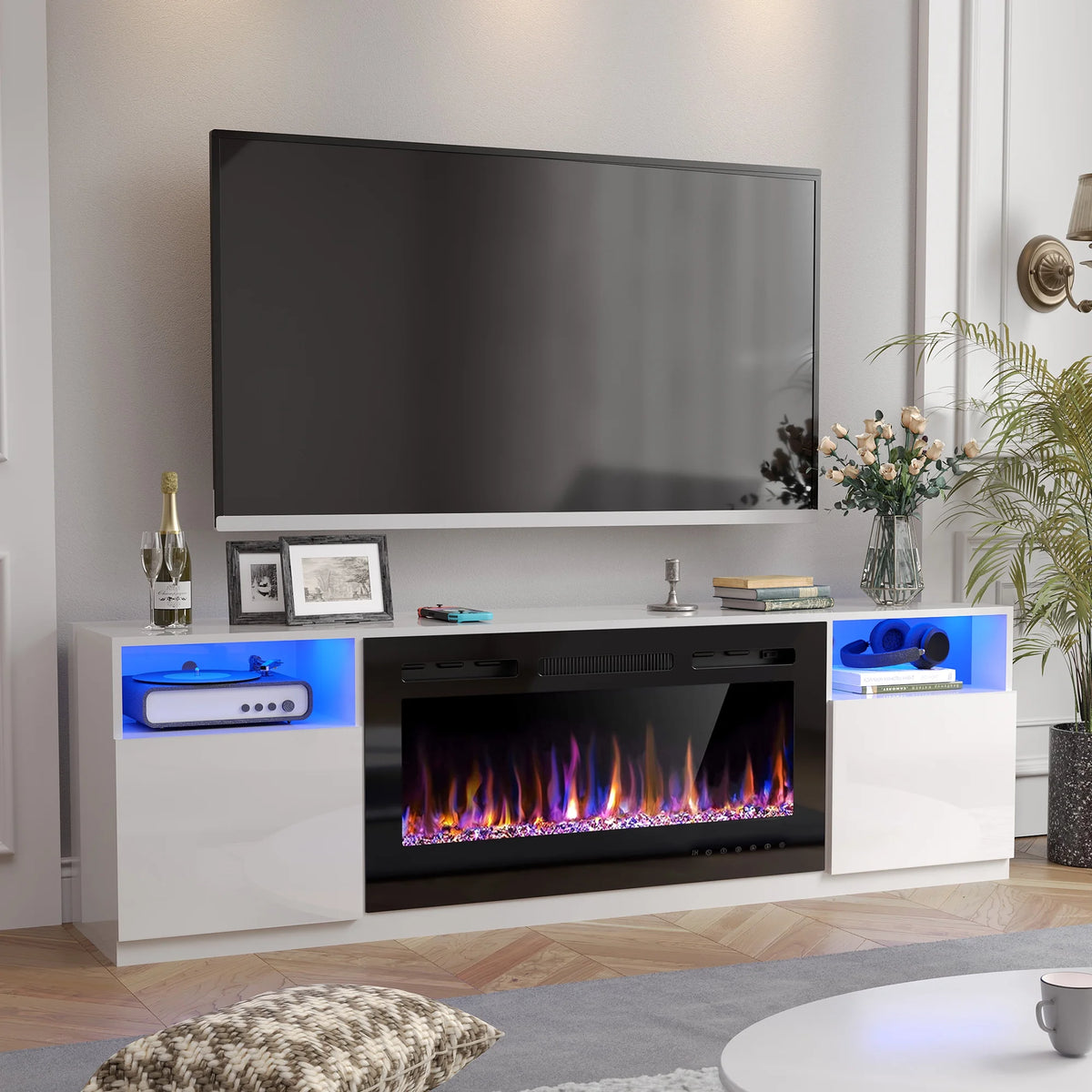 70" Fireplace TV Stand with 36" Electric Fireplace P295440