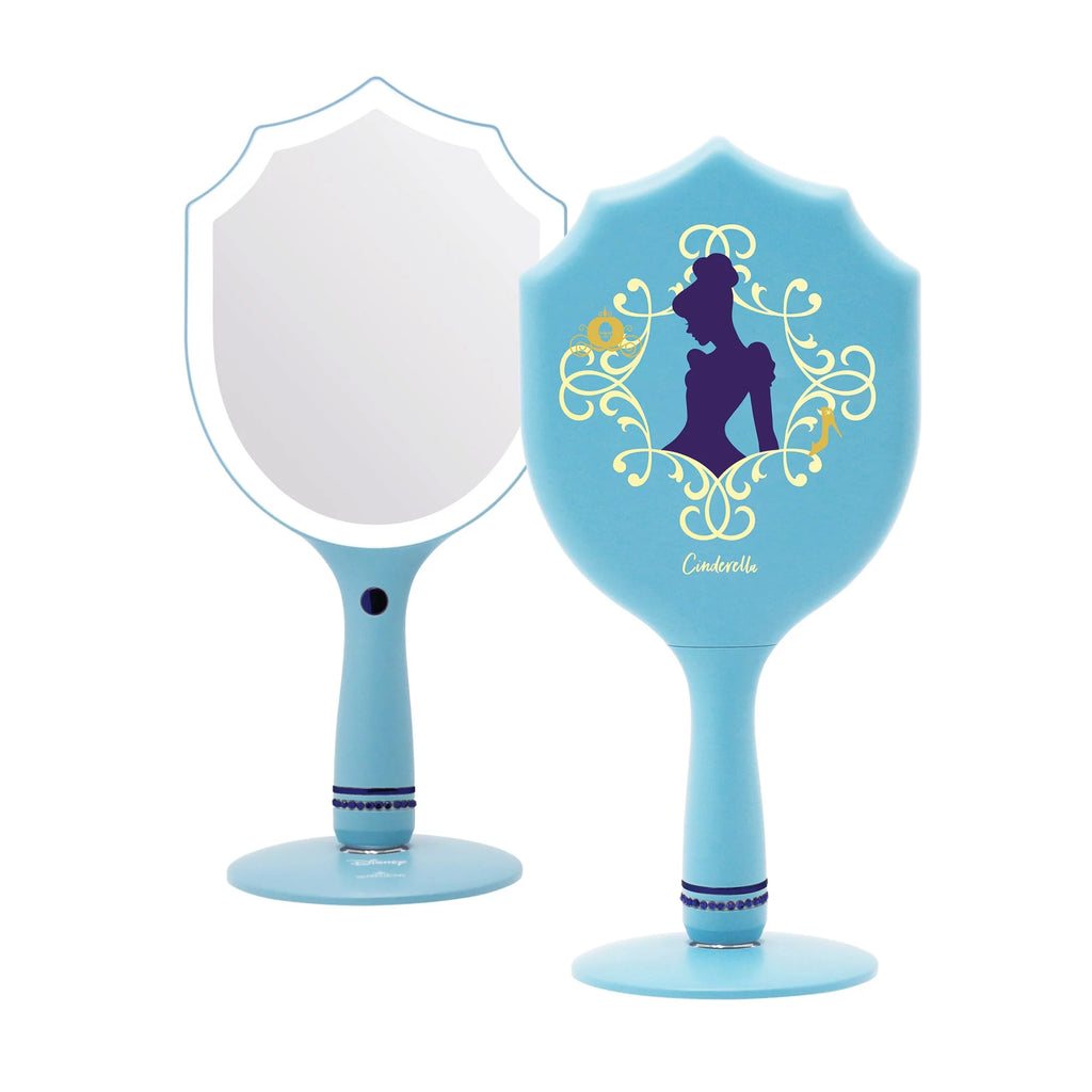 Handheld LED Lighted Makeup Mirror with Standing Base N36565
