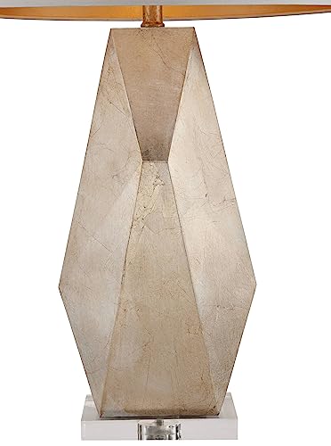 32 1/2" Tall Geometric Mid Century Modern End Table Lamps Set of 2 Champagne Gold J4175