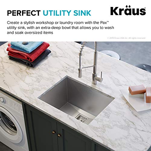 24-inch Undermount Single Bowl Stainless Steel Utility Sink S1281