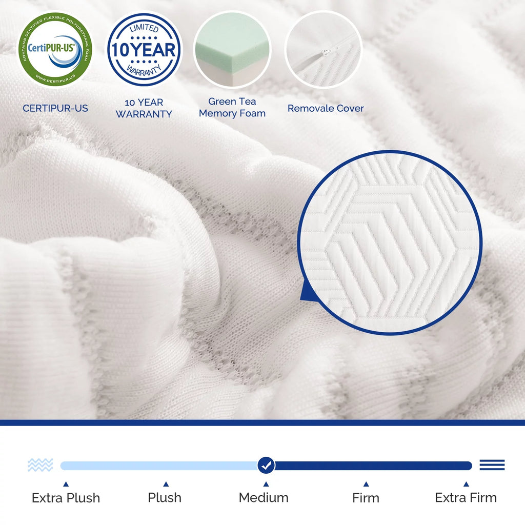 10 inch Gel Memory Foam Twin Mattress U814