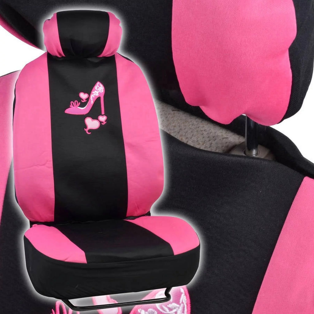 Pink 9pc Car Seat Covers E755941
