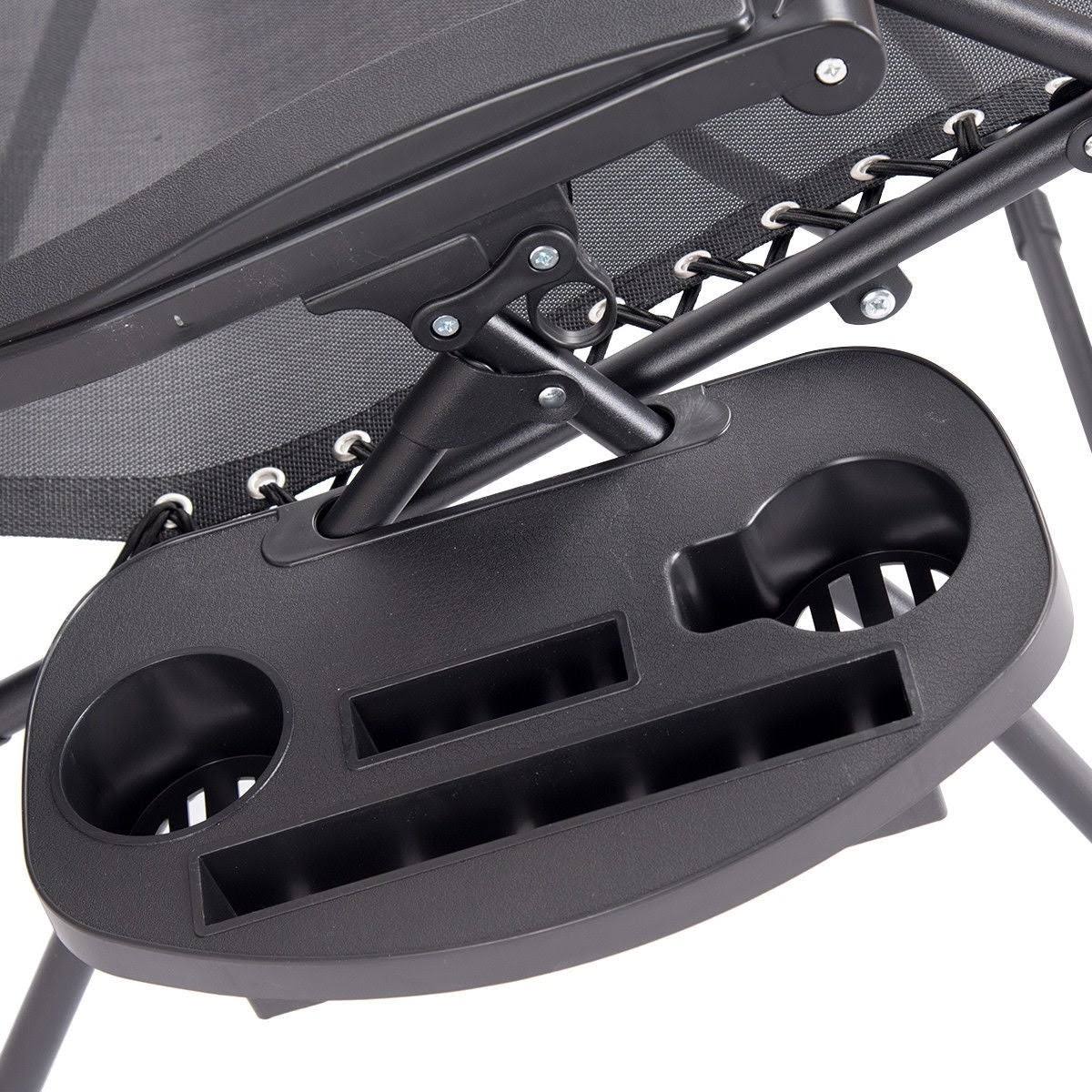 Folding Recliner Lounge Chair with Cup Holder V8489