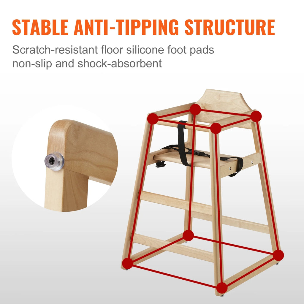 Wooden Portable Baby High Chair R564093