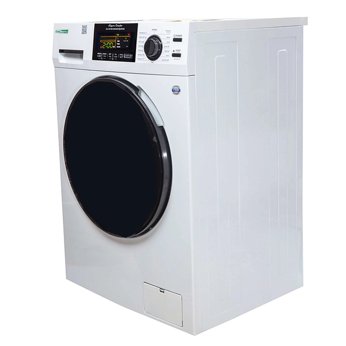 15 lbs Compact Washer Dryer Combo with Pet Cycle in White W35984