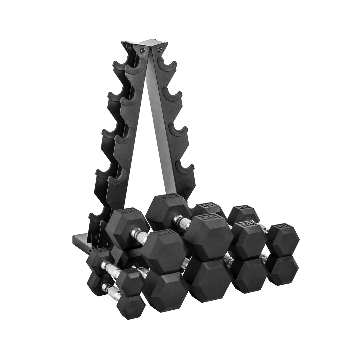 150 Lb. Rubber Hex Dumbbell Weight Set T355690