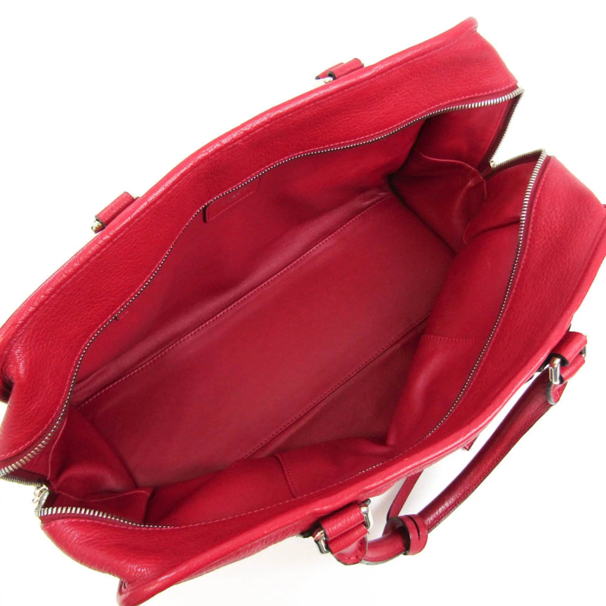 Pre-Owned Red Leather Handbag M159