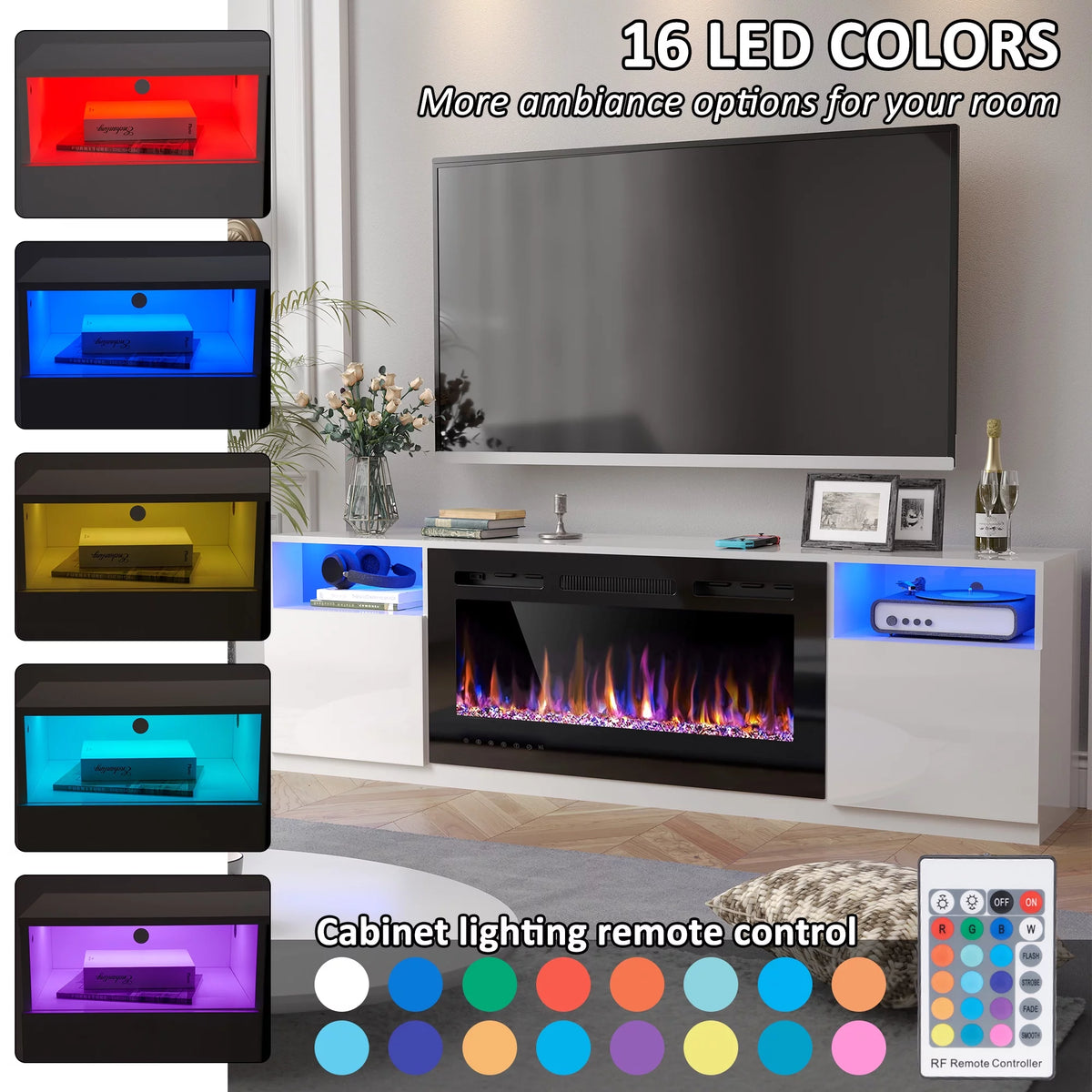 70" Fireplace TV Stand with 36" Electric Fireplace P295440