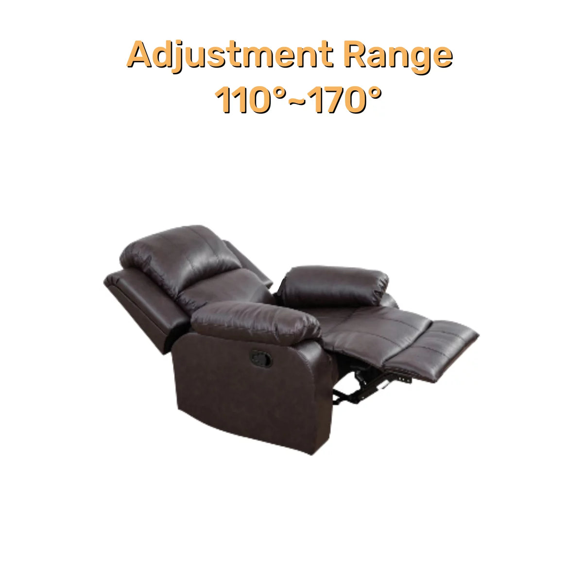 Leather Recliner Chair with Adjustable Backrest H7903