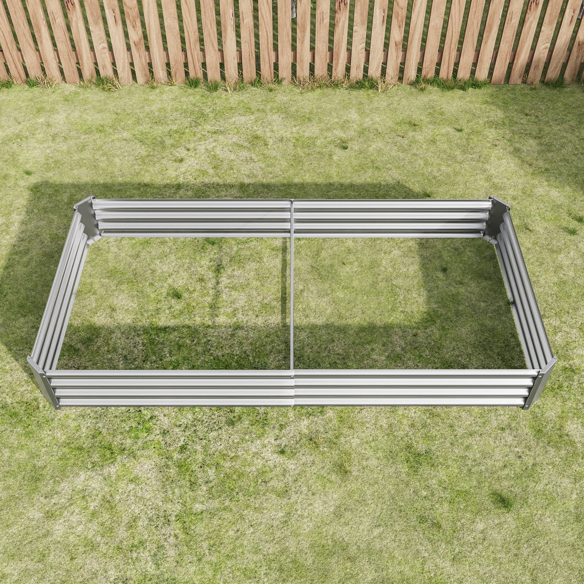 Metal Raised Garden Bed Outdoor for Vegetables Flowers Herb U7643