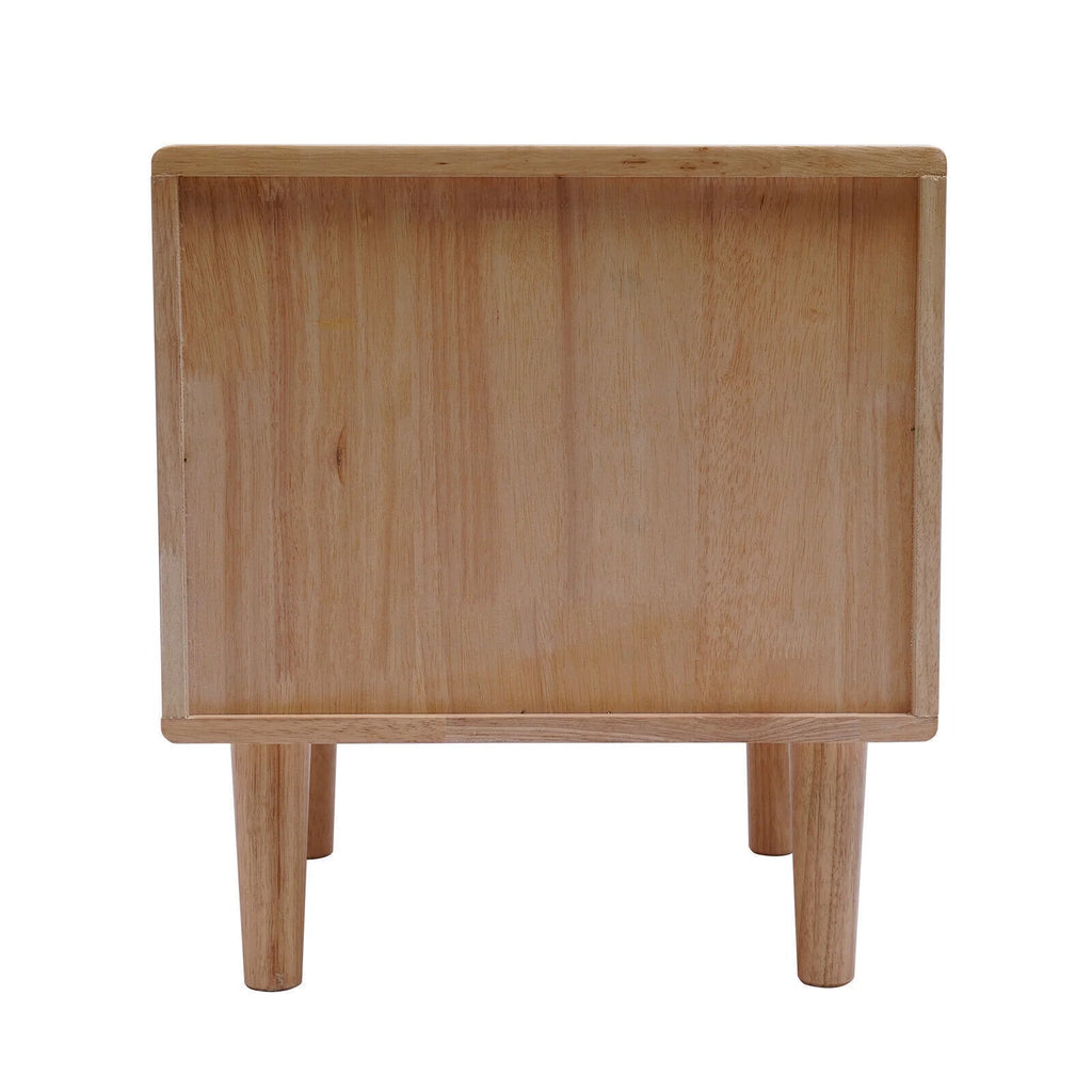 Mid Century Wood Nightstand with 2 Drawers R69606