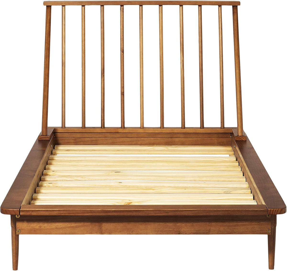 Twin Caramel Solid Wood Platform Bed Z293384