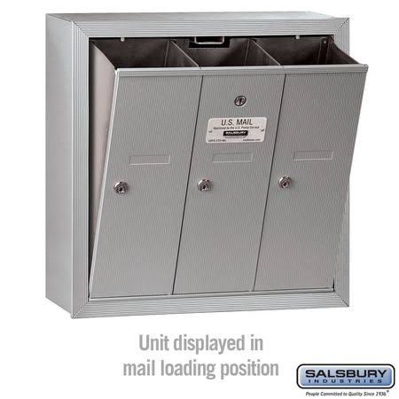 Aluminum 3 Door Vertical Mailbox D556836