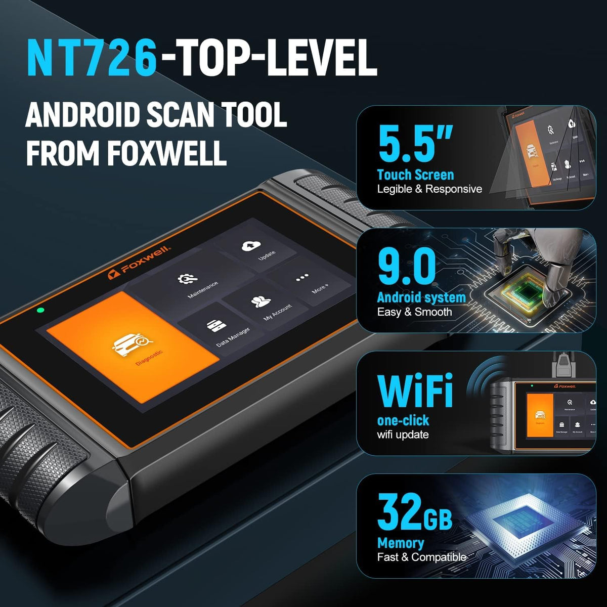 OBD2 Scanner All System Diagnostic Scan Tool with 5.5” Code Reader L86812