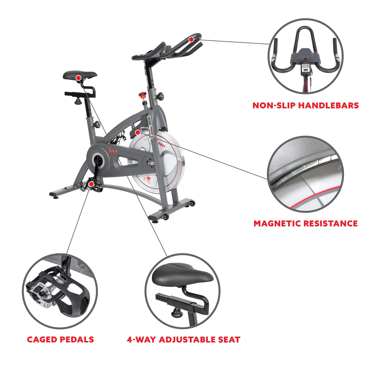 Belt Drive Indoor Exercise Bike with Magnetic Resistance E5553