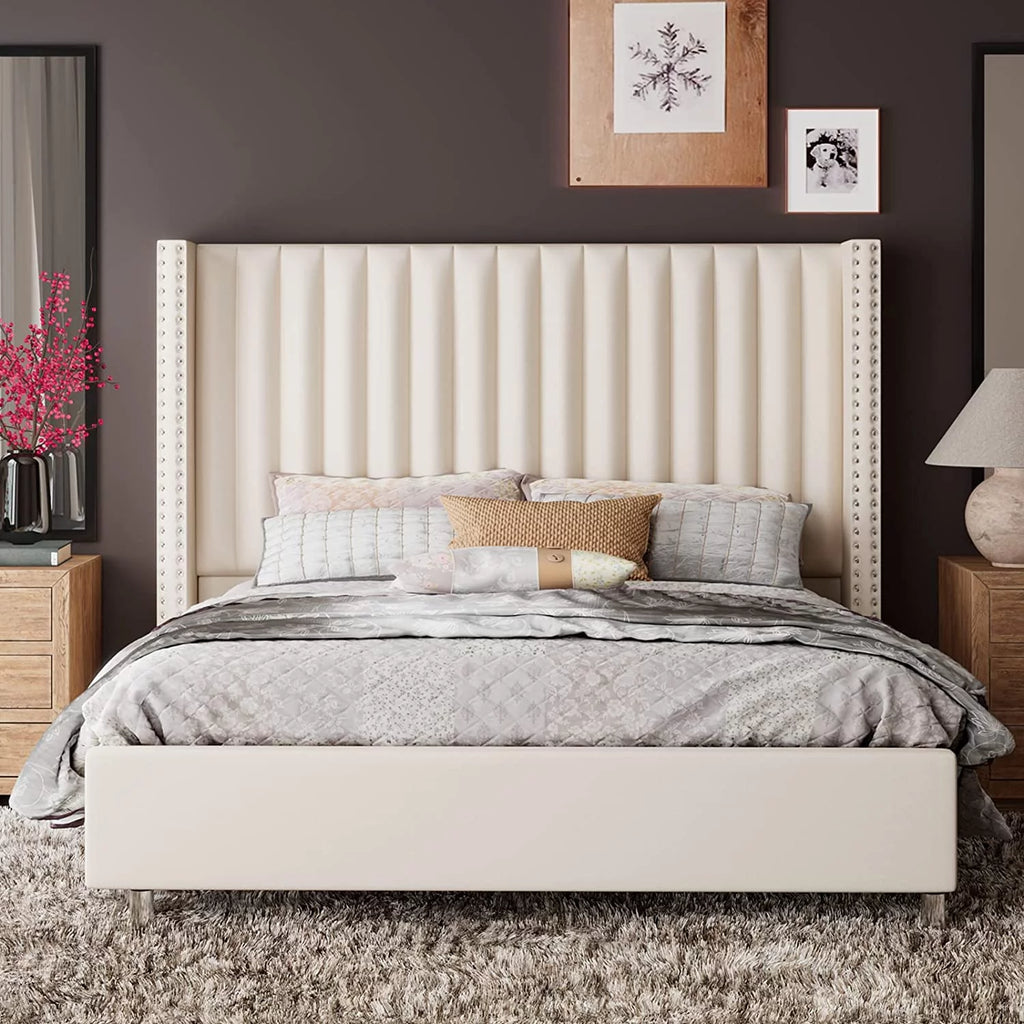 King Size Velvet Upholstered Bed Frame X224