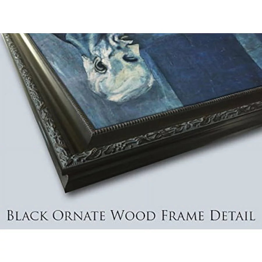 Black Ornate Wood Framed Art Print F2657