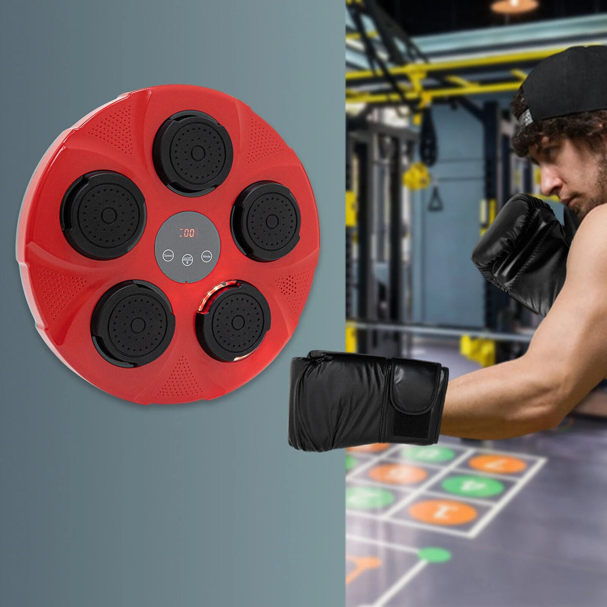 Wall-Mount Boxing Machine with Gloves B32509