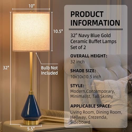 White Ceramic Buffet Lamps Set of 2 H7344