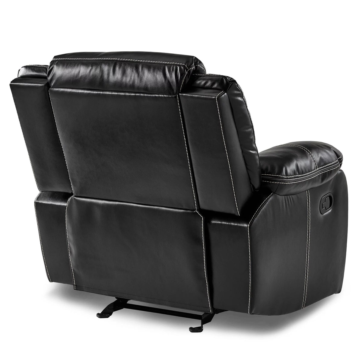Black Faux Leather Upholstered Reclining Chair L919886