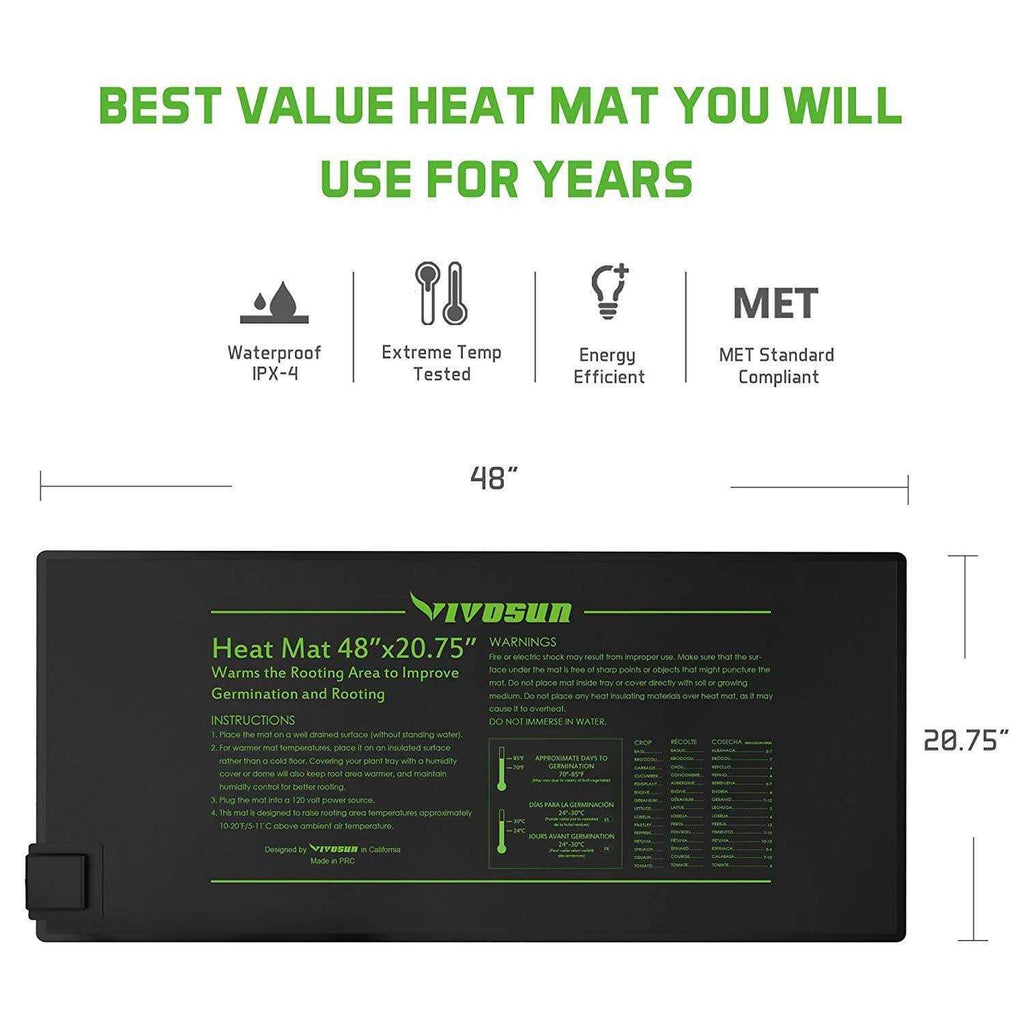 Seedling Heat Mat and Digital Thermostat Combo Set O6481