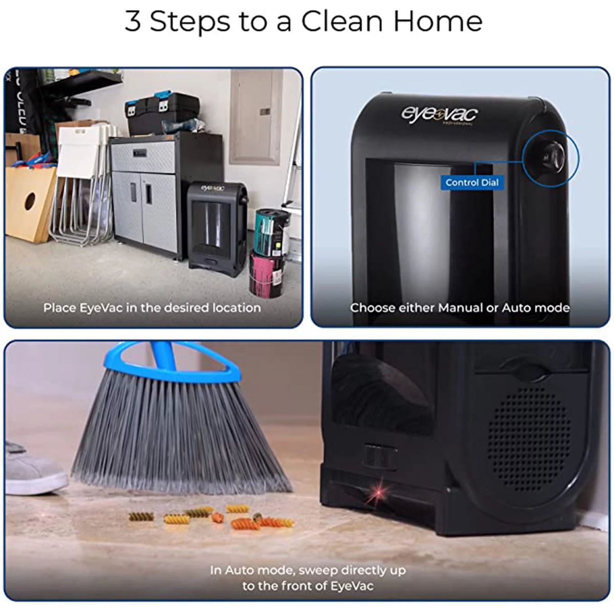 Black Touchless Electric Stationary Pet Vacuum Hard Floor Cleaner N794