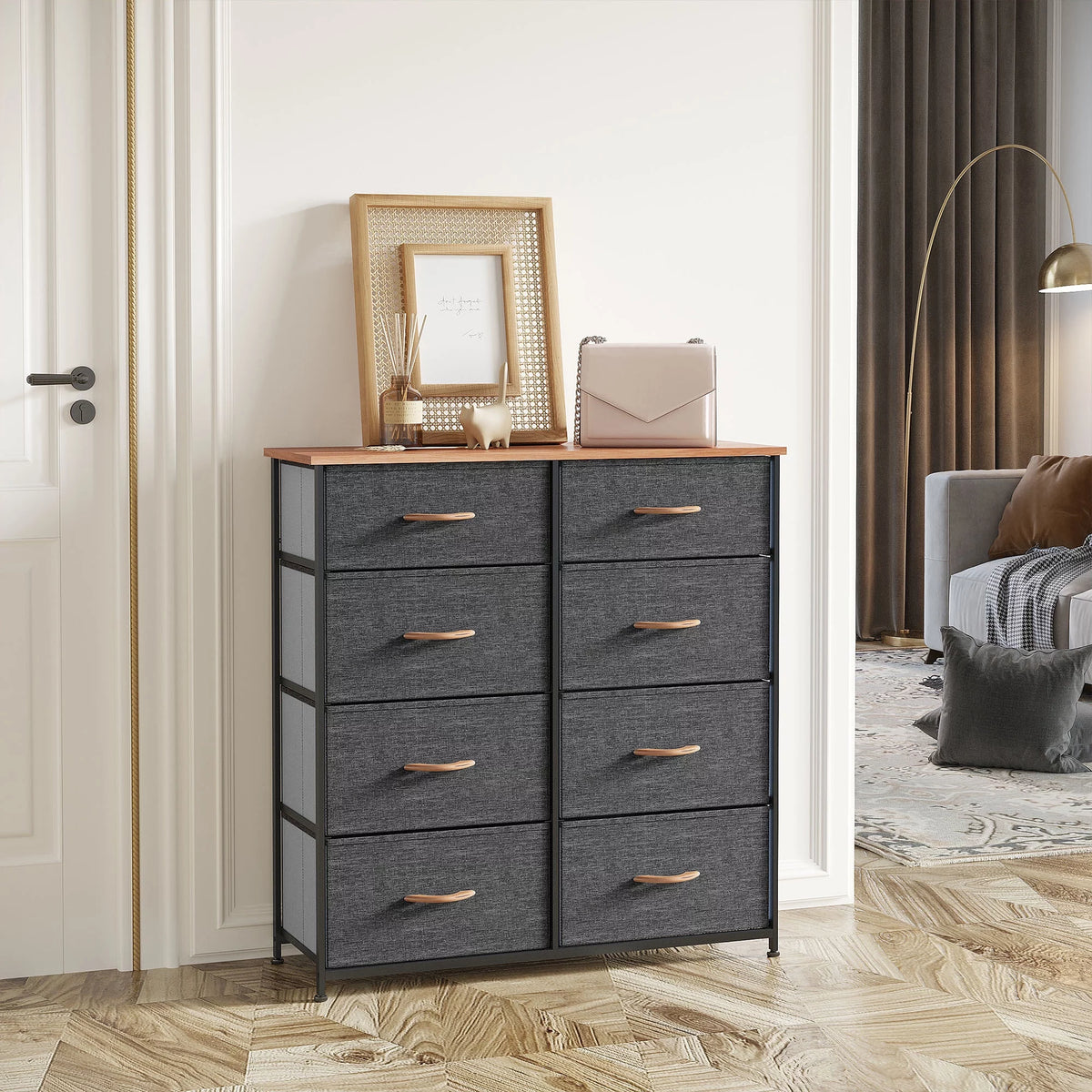 8 Drawer Fabric Dresser Z193