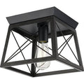 1-Light 9.5x22 Flush Mount Black B546