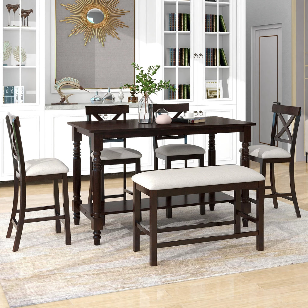 6-Piece Counter Height Dining Table Set N1800