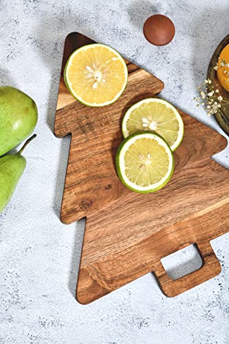 Organic Acacia Cutting Chopping Board with Handles A491675