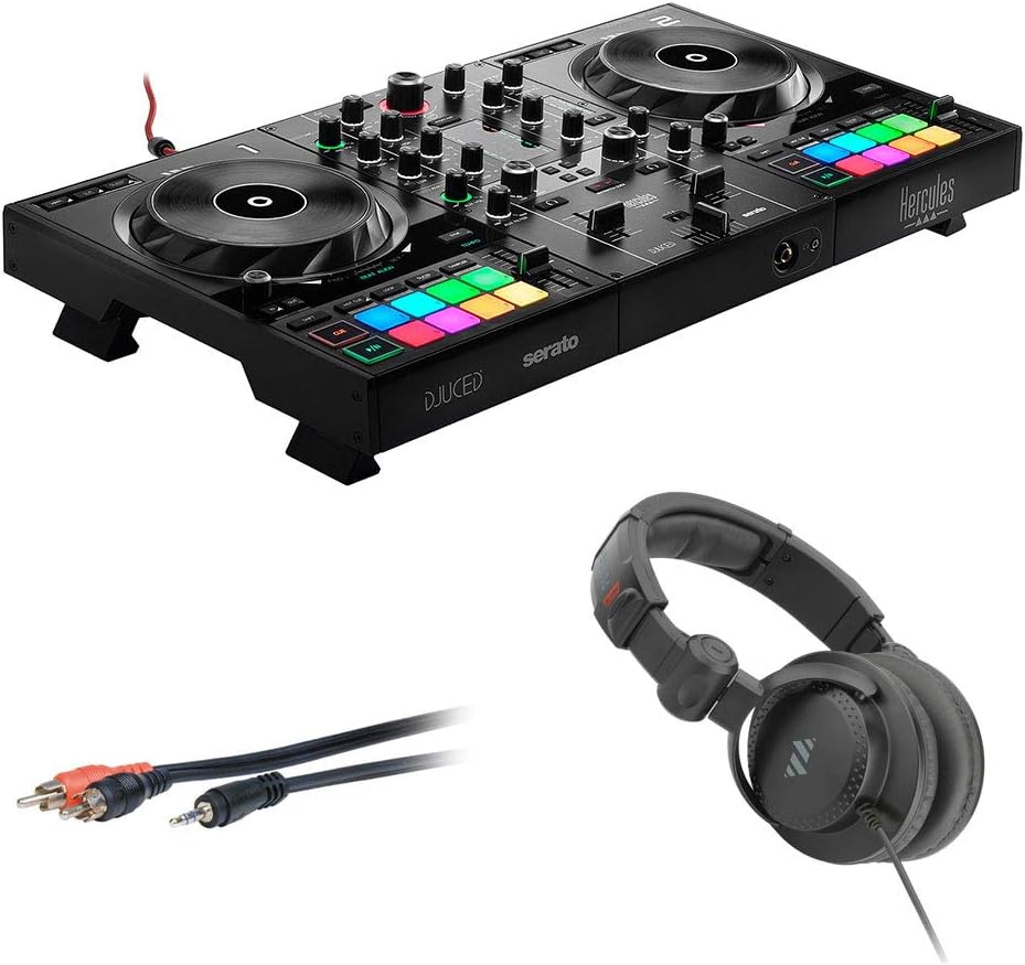 DJ Software Controller with Monitor Headphones & RCA Cable I382545