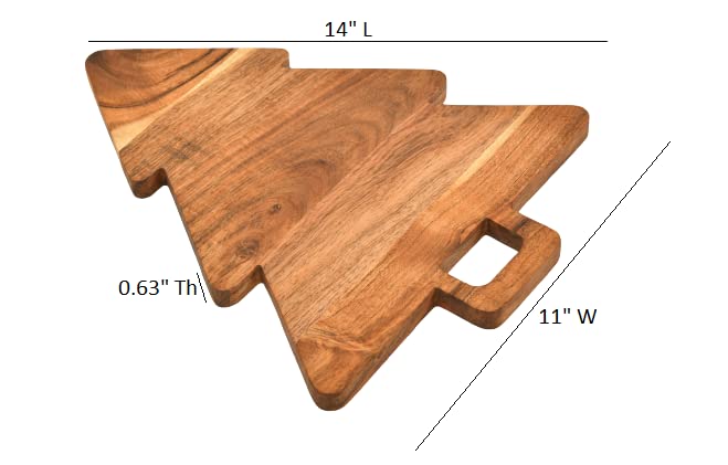 Organic Acacia Cutting Chopping Board with Handles A491675