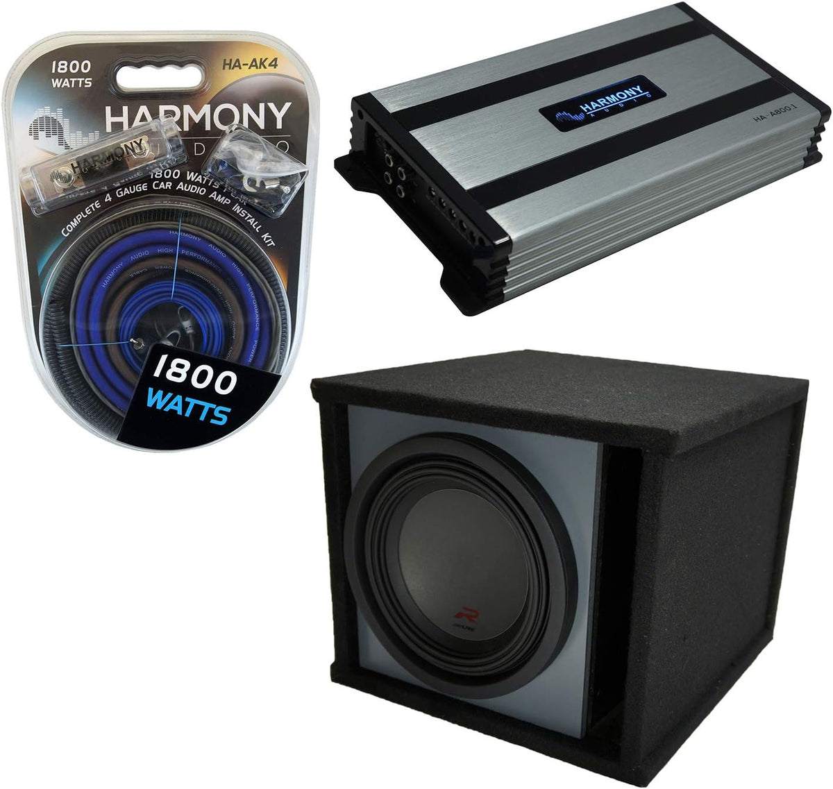 Ported 10 Sub Box Enclosure with Amplifier & Amp Kit O982