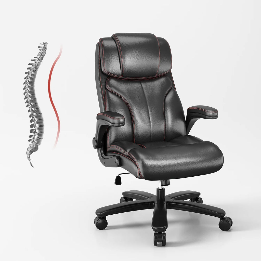 Black PU Leather Ergonomic High Back Swivel Office Chair E1989