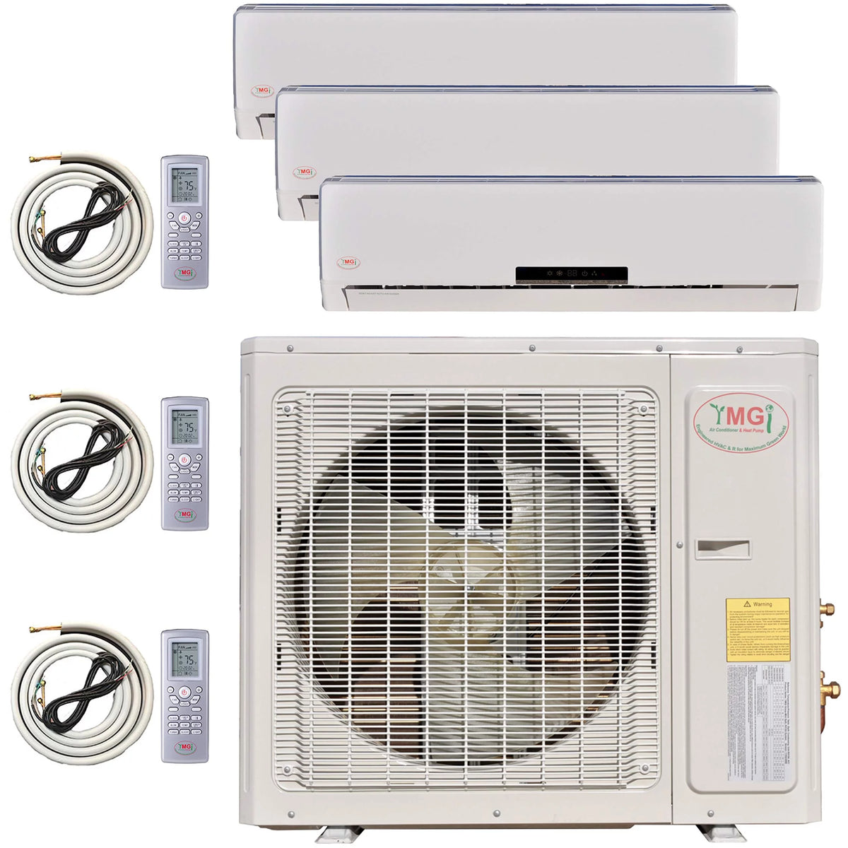 Mini Split Ductless Air Conditioner 3 Zone 9000 12000 12000 Inverter Compressor C650360