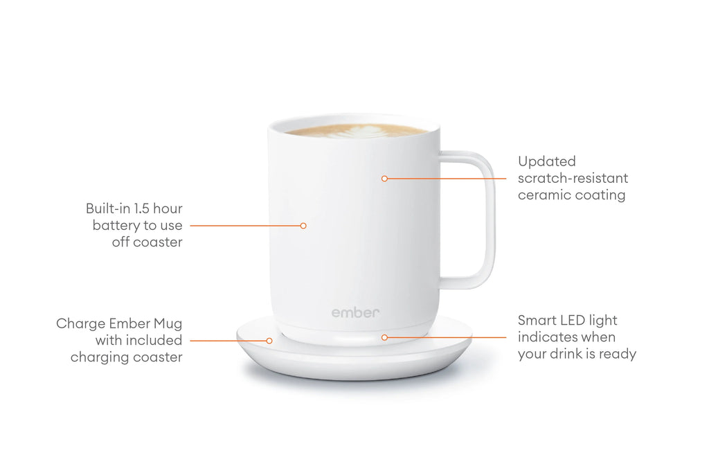 10 oz Black App Controlled Heated Coffee Mug E841335