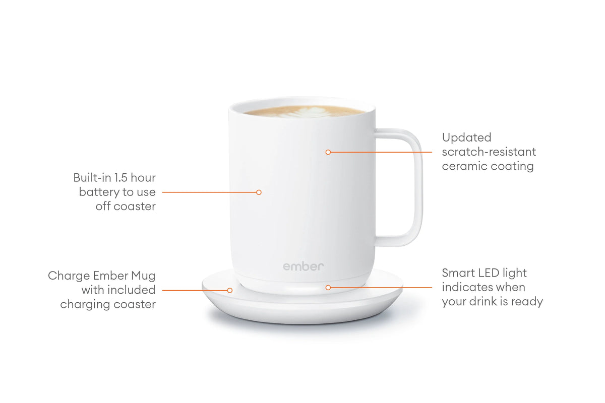 10 oz Black App Controlled Heated Coffee Mug E841335