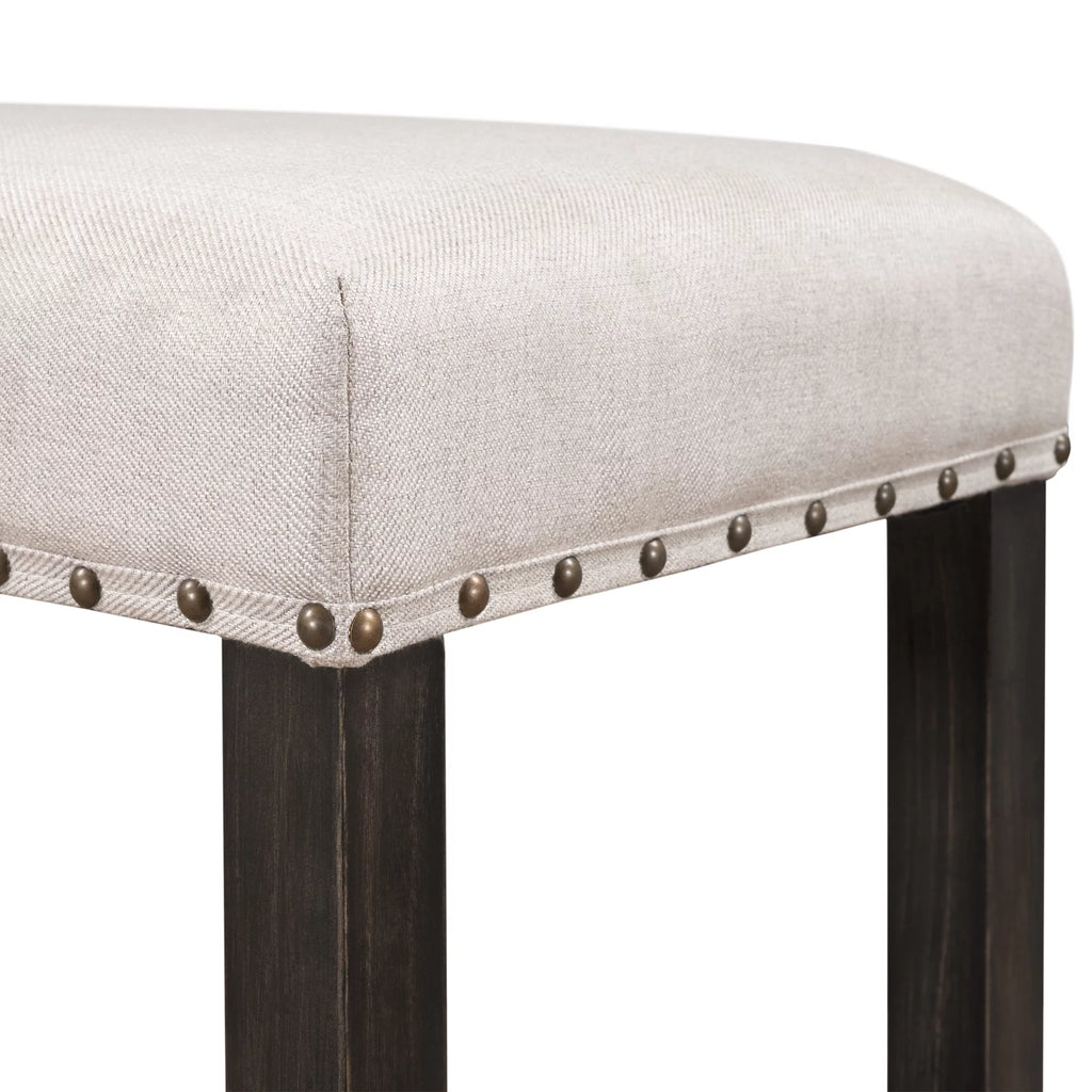 Rustic Wooden Upholstered Dining Bench S67788