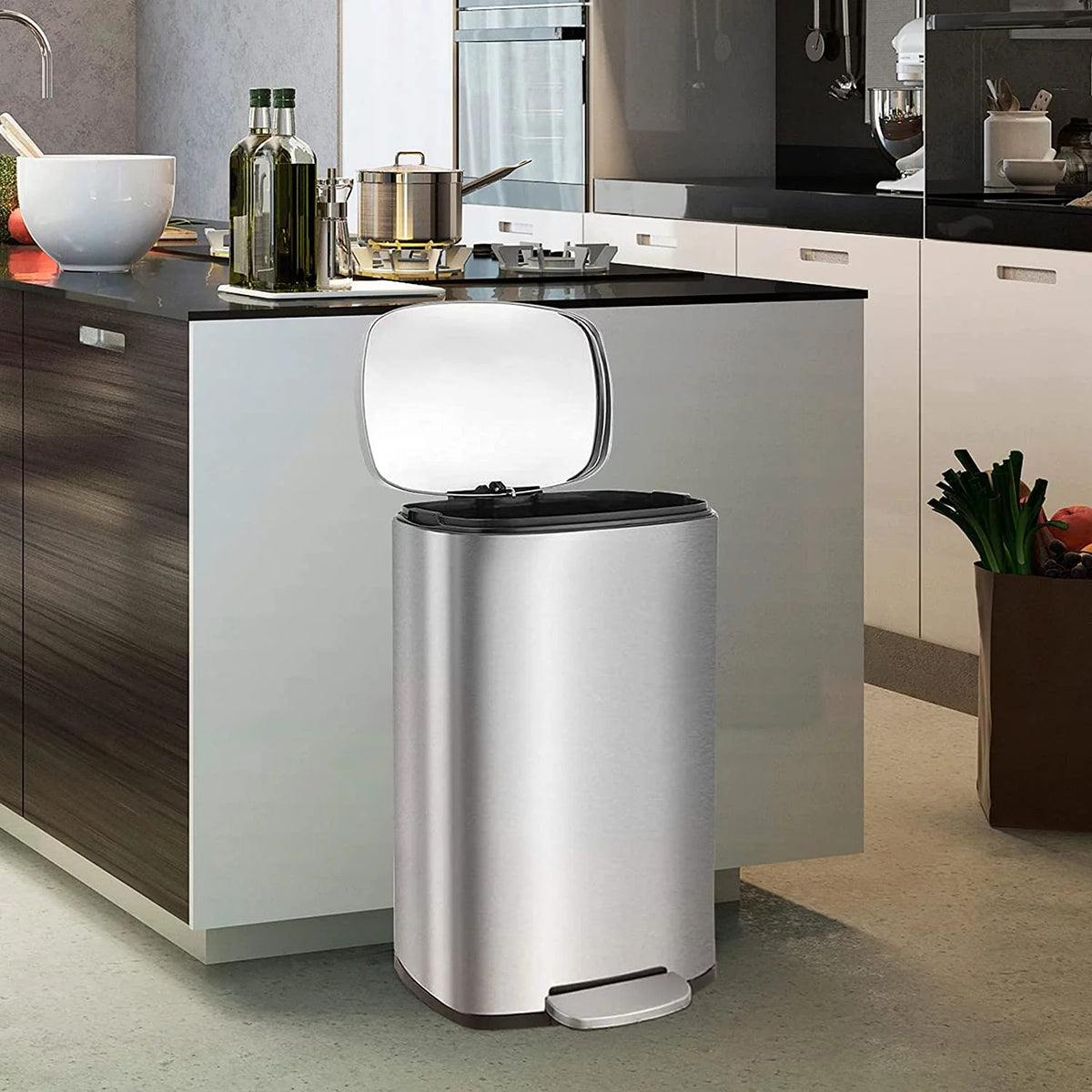 50L Stainless Steel Garbage Can A1556