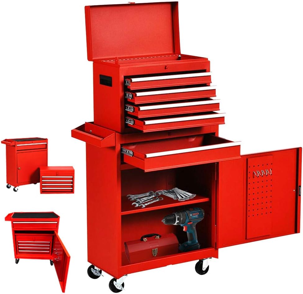 5 Drawers Rolling Tool Box with 4 Wheels Y31264