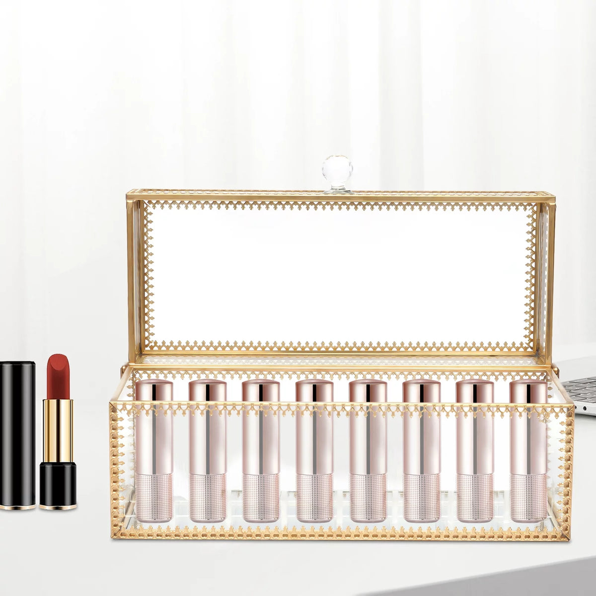 Clear 24-Grid Lipstick Storage Case H794998