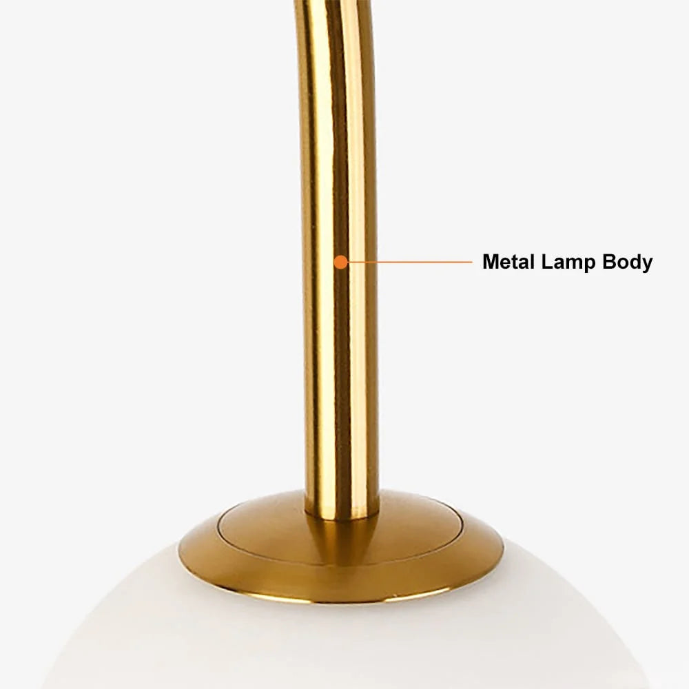 60" Modern Arc Floor Lamp with Shelf Gold Glass Shade Marble Base P7576