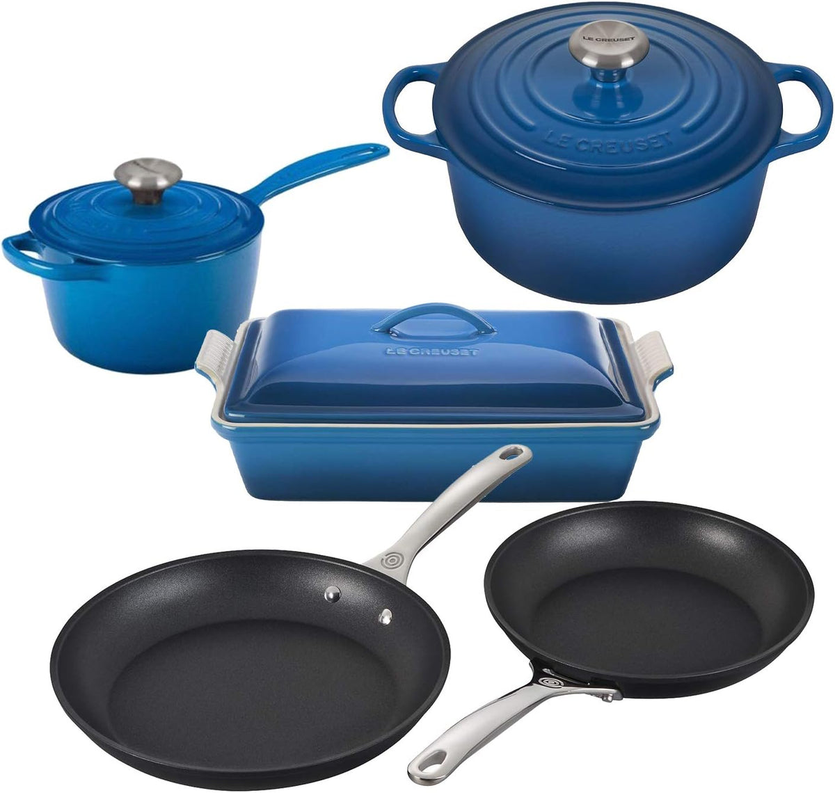 Enameled Cast Iron and Nonstick Cookware Set J625