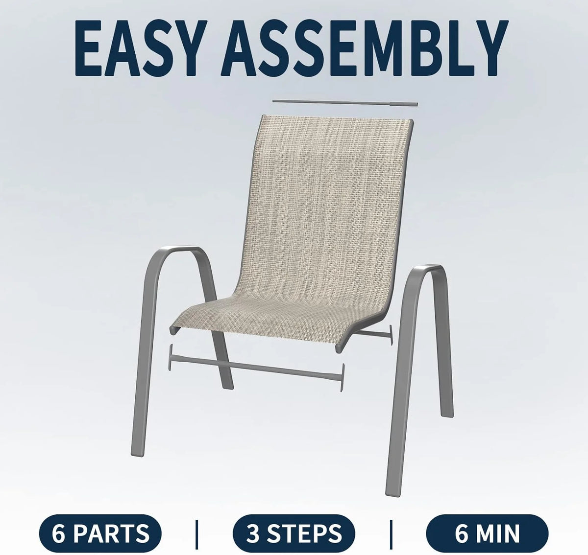 Brown Set of 4 Stackable Patio Chairs I883
